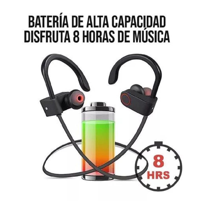 AUDÍFONOS DEPORTIVOS INALÁMBRICOS BLUETOOTH CON MICRÓFONO NEGRO - 2
