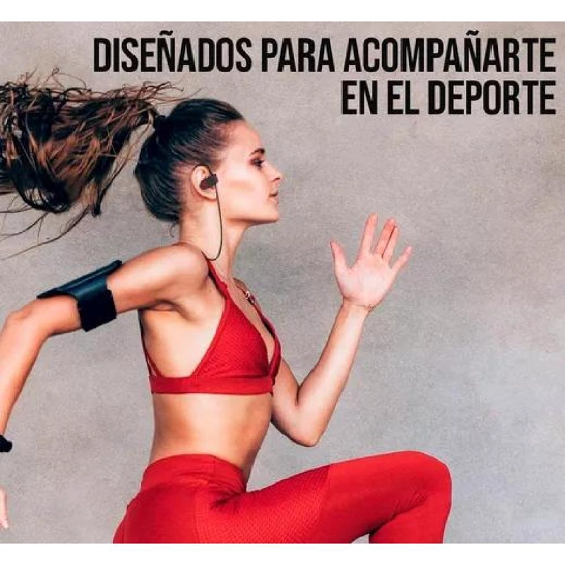 AUDÍFONOS DEPORTIVOS INALÁMBRICOS BLUETOOTH CON MICRÓFONO NEGRO - 4