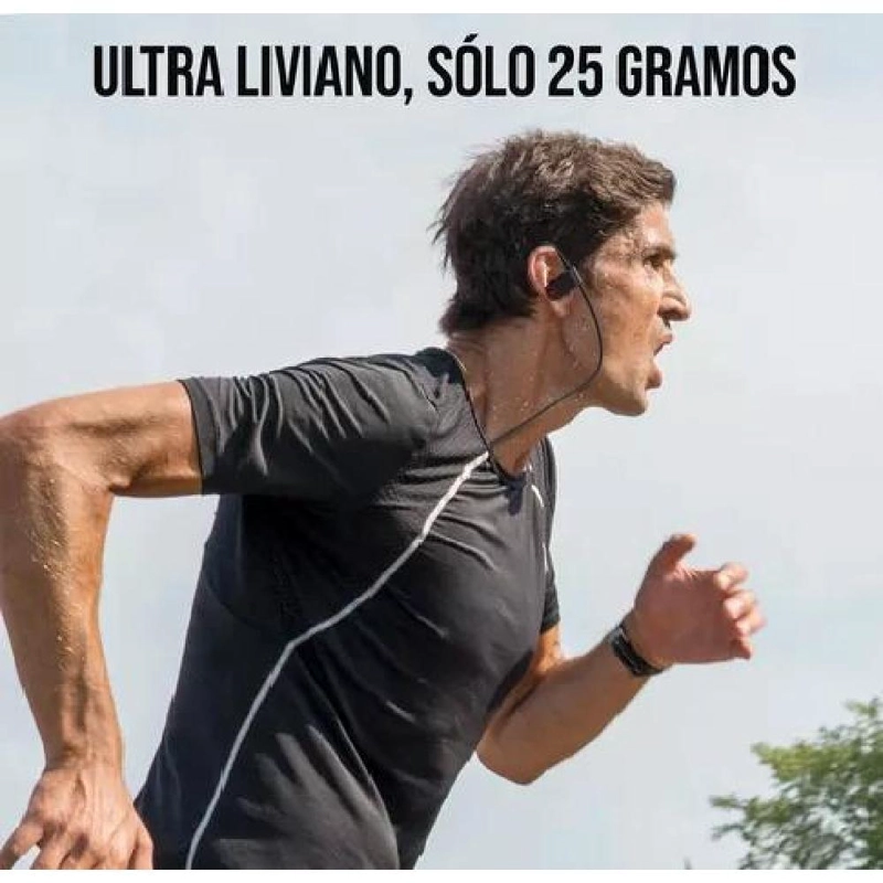 AUDÍFONOS DEPORTIVOS INALÁMBRICOS BLUETOOTH CON MICRÓFONO NEGRO - 5