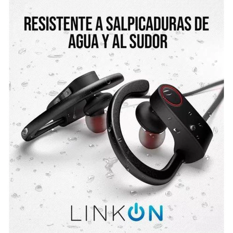 AUDÍFONOS DEPORTIVOS INALÁMBRICOS BLUETOOTH CON MICRÓFONO NEGRO - 6