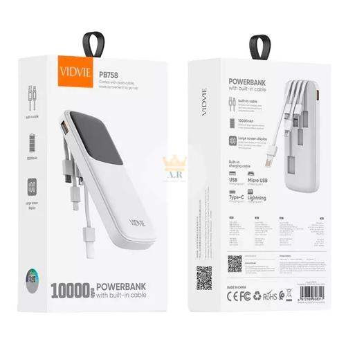 CARGADOR BATERÍA PORTÁTIL DIGITAL 10,000 MAH, USB-C, COLOR BLANCO - 2