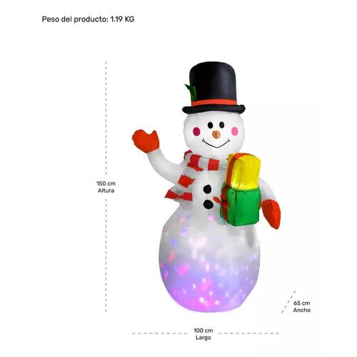 MUÑECO DE NAVIDAD HOUZER MKZ-MUNENIEVE150 MULTICOLOR 150 CM X 65 CM X 100 CM - 6