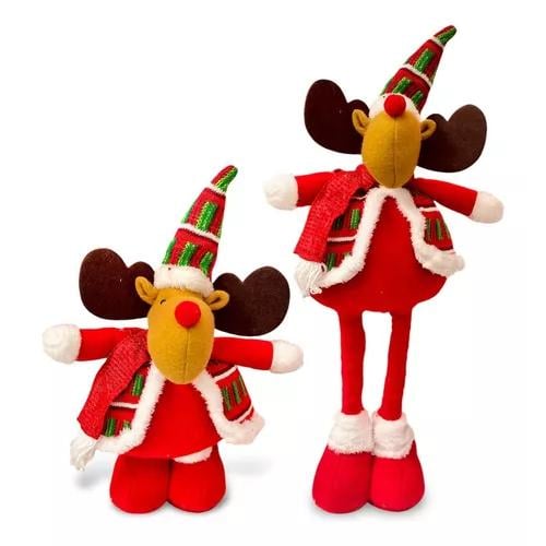 MUÑECOS DE NAVIDAD, MONOS PATA LARGA 56 CM COLOR ROJO - 1