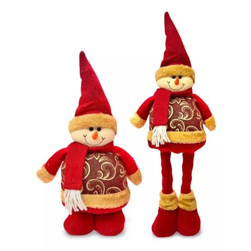 MUÑECOS DE NAVIDAD, MONOS PATA LARGA 56 CM COLOR ROJO - 1