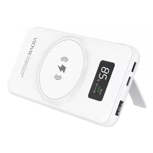 POWER BANK VIDVIE PB765 MAGNÉTICO 22.5W, PORTÁTIL, USB, COLOR BLANCO - 2