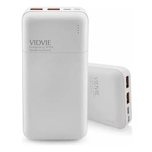POWER BANK VIDVIE DE 20,000 MAH, COLOR BLANCO - 1