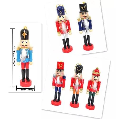 X4 CASCANUECES NAVIDEÑOS ADORNOS PARA ÁRBOL DE NAVIDAD MULTICOLOR - 2