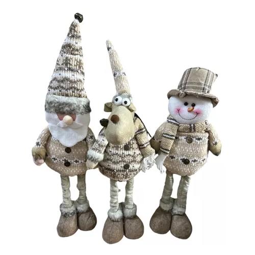 PACK X3 MUÑECOS NAVIDEÑOS PATA LARGA PASCUERO, MONO NIEVE ROJO - 4