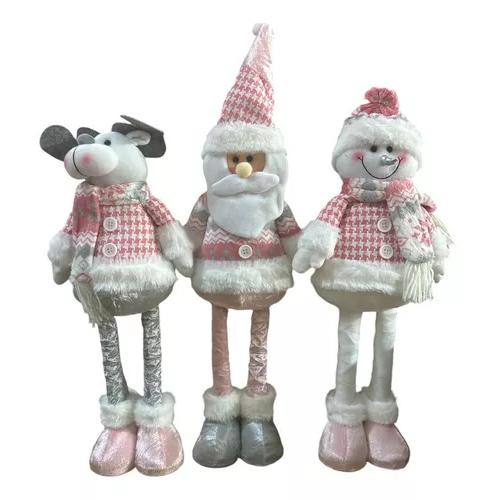 PACK X3 MUÑECOS NAVIDEÑOS PATA LARGA PASCUERO, MONO NIEVE ROJO - 5