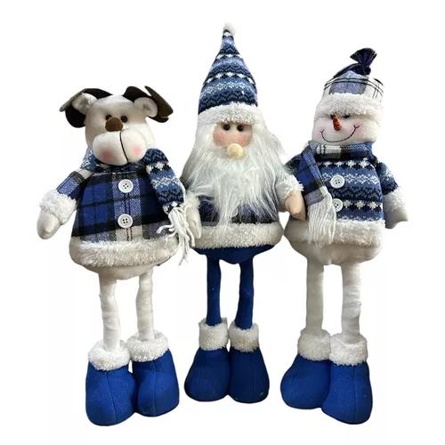 PACK X3 MUÑECOS NAVIDEÑOS PATA LARGA PASCUERO, MONO NIEVE ROJO - 6