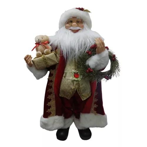 VIEJO PASCUERO CON REGALO MUÑECO DE NAVIDAD ROJO - 1