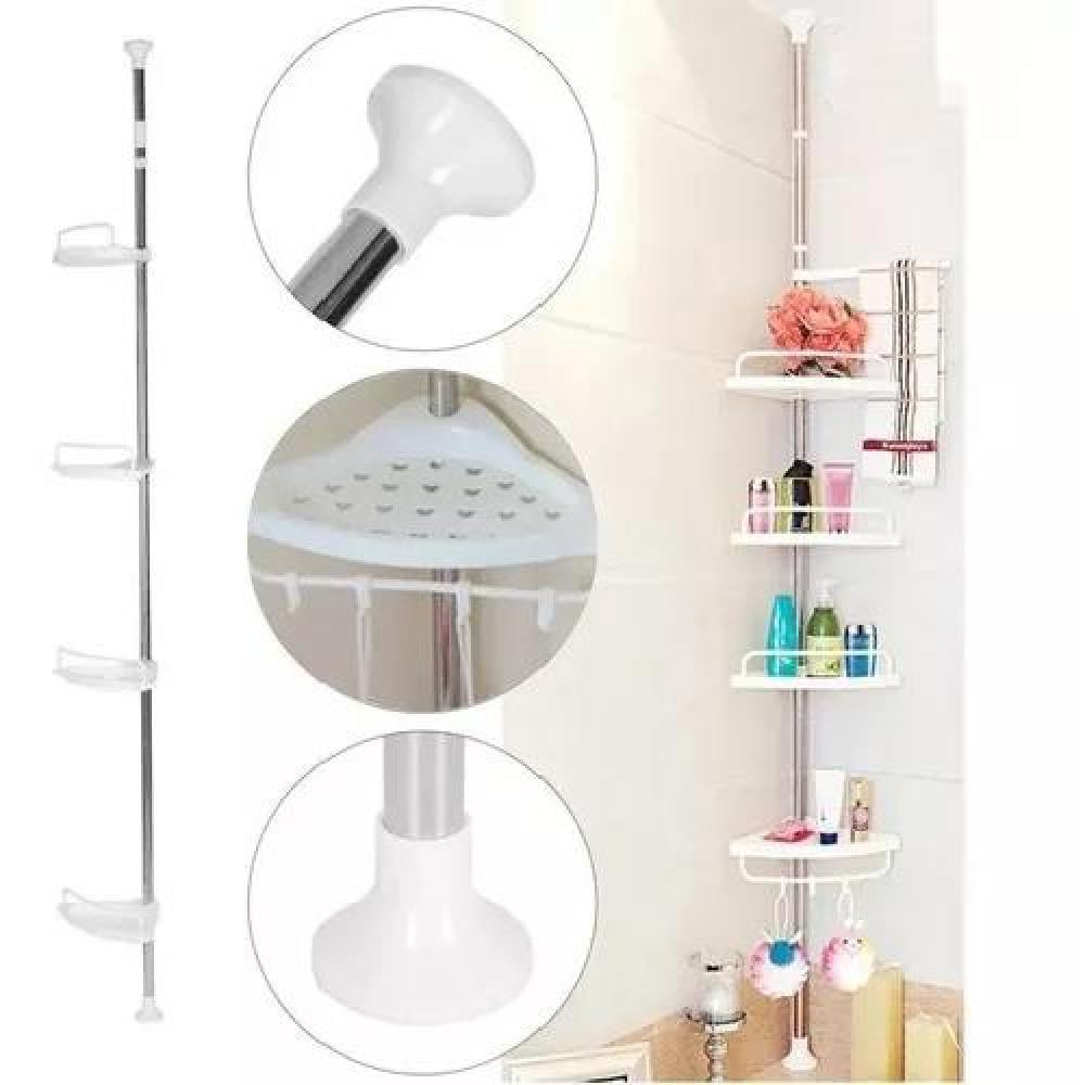 ORGANIZADOR ESQUINERO MULTIUSO DUCHA 4 PISOS AJUSTABLE - 3