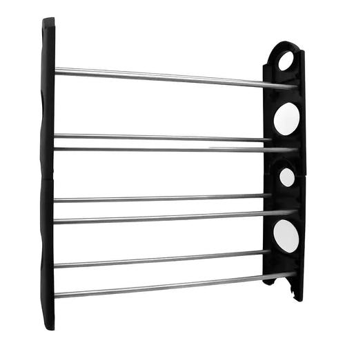 RACK ZAPATERA ORGANIZADOR 12 PARES 4 NIVELES NEGRO - 1
