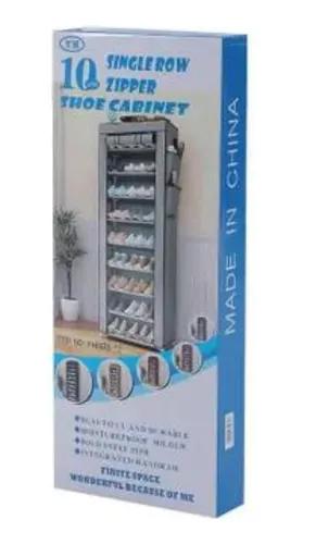 ORGANIZADOR ZAPATOS ARMABLE 9 ESPACIOS CON FUNDA GRIS - 7