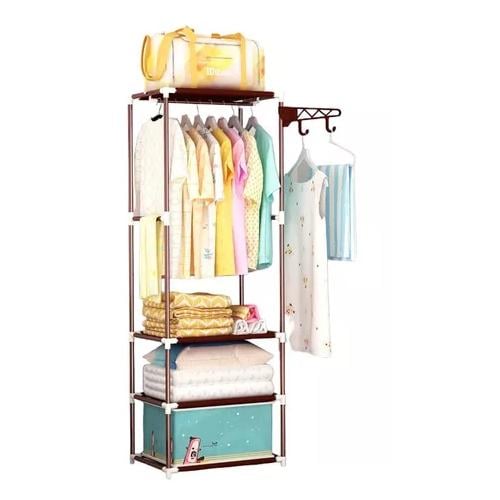 CLOSET ROPERO ARMABLE 170X55X36 CAFÉ - 1