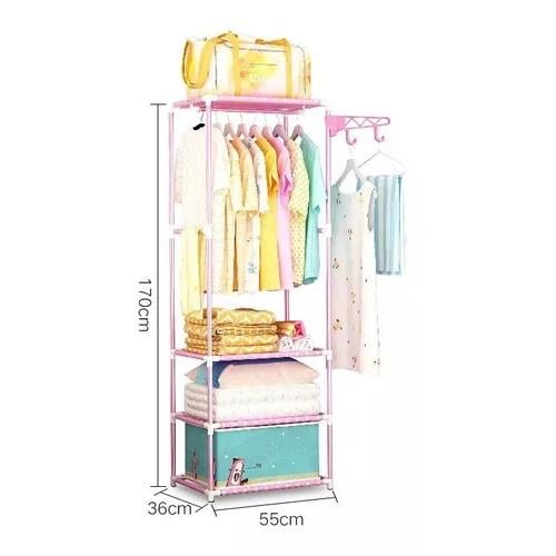 CLOSET ROPERO ARMABLE 170X55X36 CAFÉ - 2