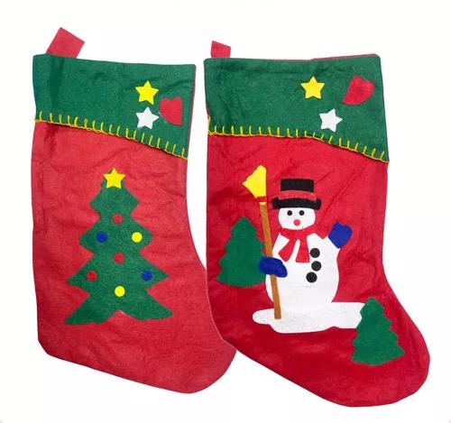 PACK X6 BOTAS NAVIDEÑAS COLGANTES DECORATIVAS COLOR ROJO - 3