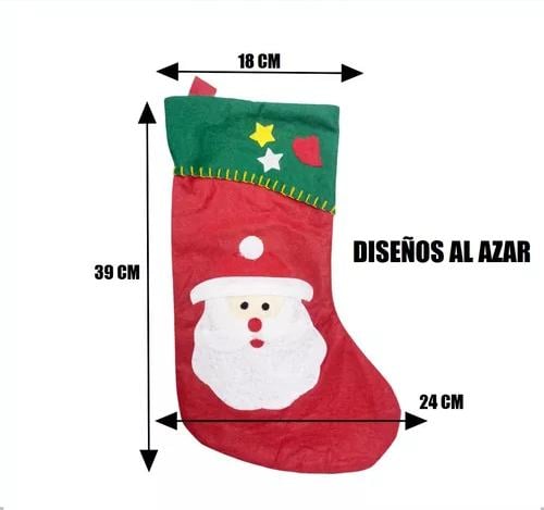 PACK X6 BOTAS NAVIDEÑAS COLGANTES DECORATIVAS COLOR ROJO - 4