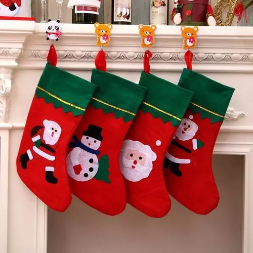 PACK X6 BOTAS NAVIDEÑAS COLGANTES DECORATIVAS COLOR ROJO - 5