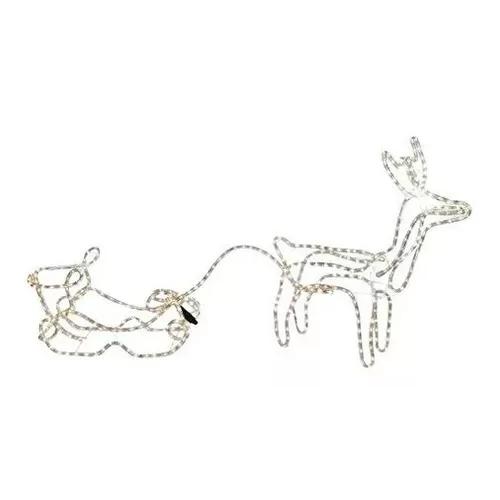 ADORNO DE RENO CON TRINEO DE NAVIDAD CON 420 LED DE 145 CM BLANCO - 1