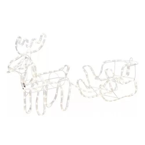 ADORNO DE RENO CON TRINEO DE NAVIDAD CON 420 LED DE 145 CM BLANCO - 2