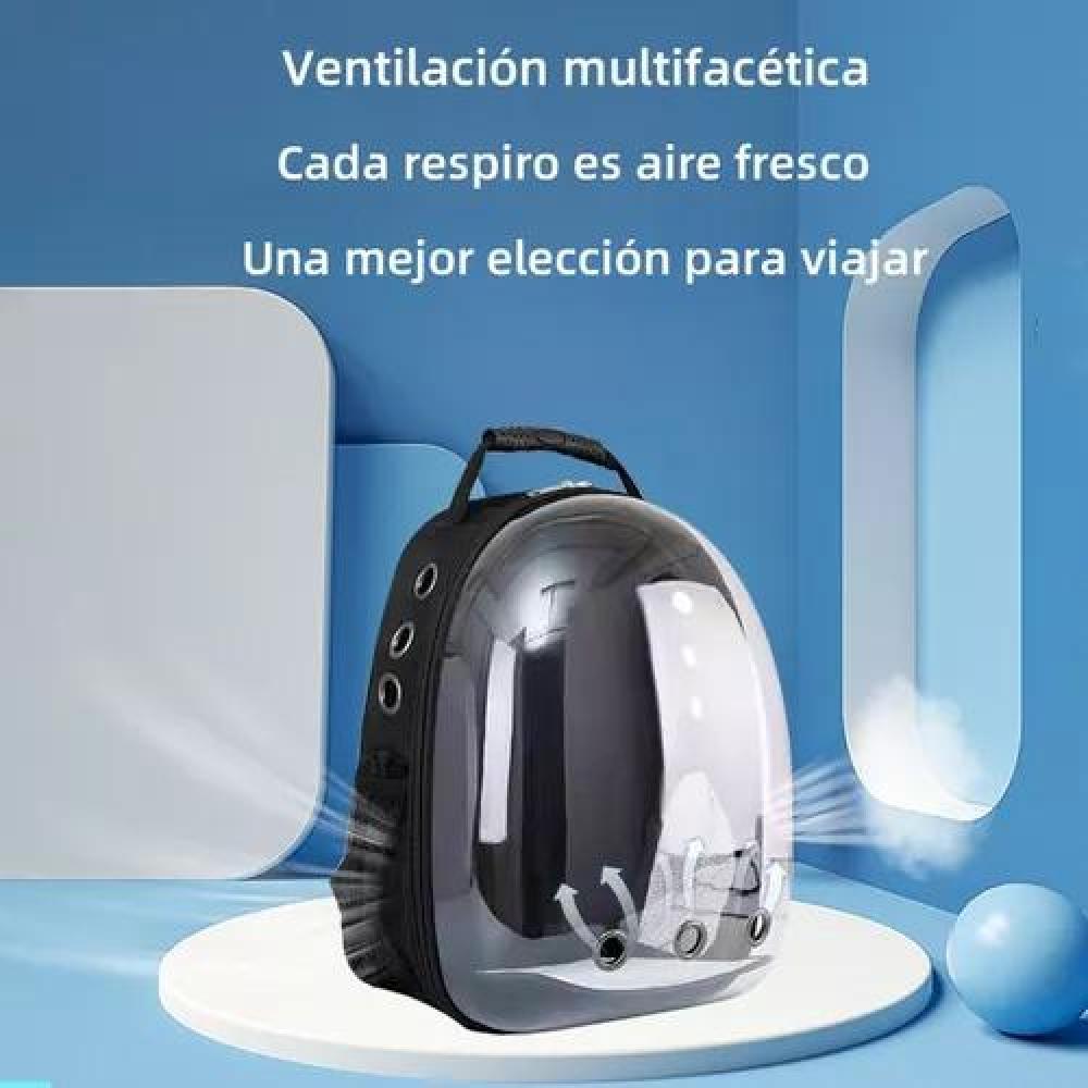 MOCHILA PERROS Y GATOS TRANSPORTADORA TRANSPARENTE - 5