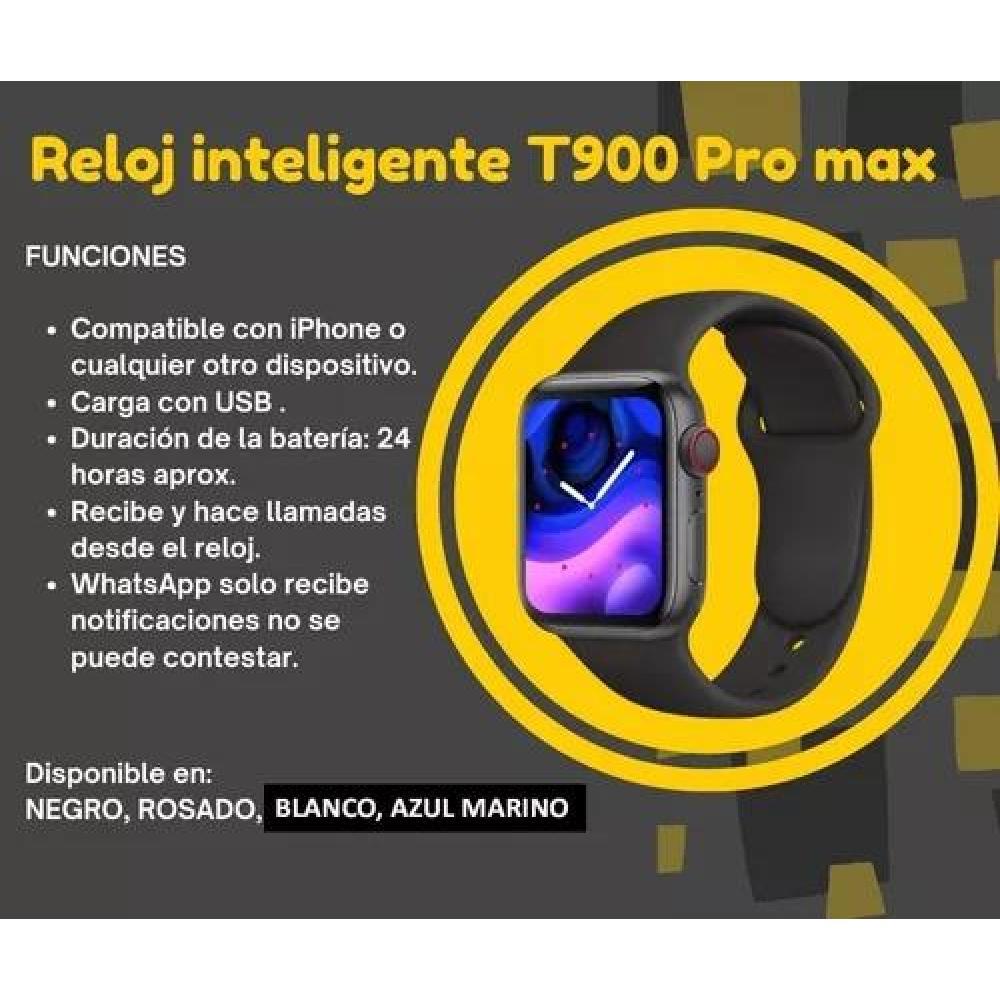 SMART WATCH T900 PROMAX, ESTILO Y TECNOLOGÍA EN TU MUÑECA, COLOR NEGRO - 6