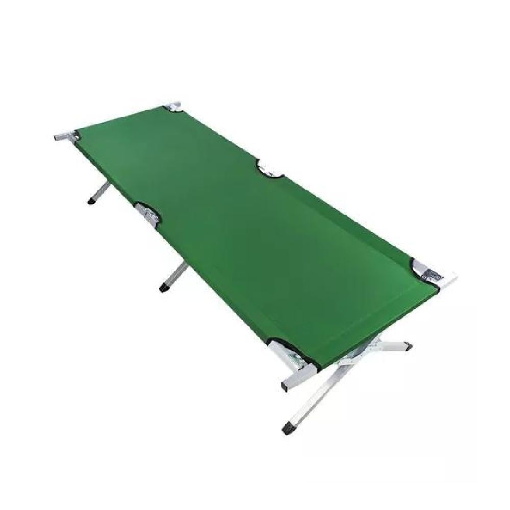 CATRE CAMA CAMPAÑA CAMPING PLEGABLE PORTÁTIL OUTDOOR MILITAR VERDE - 1