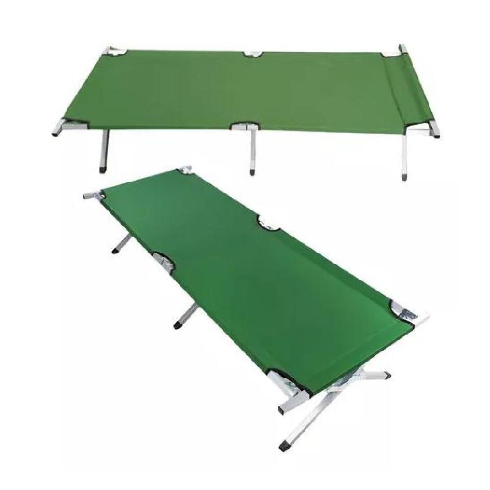 CATRE CAMA CAMPAÑA CAMPING PLEGABLE PORTÁTIL OUTDOOR MILITAR VERDE - 7