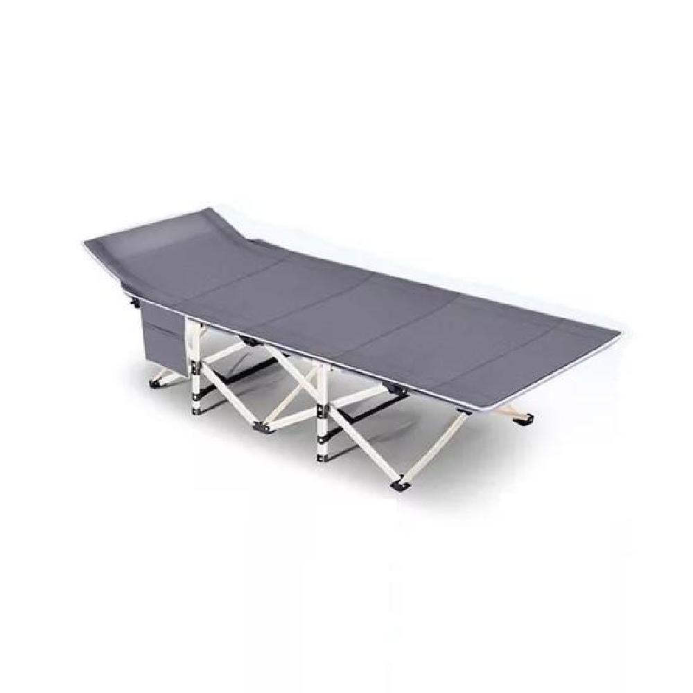 CATRE CAMA CAMPAÑA CAMPING PLEGABLE + BOLSA GRIS - 1