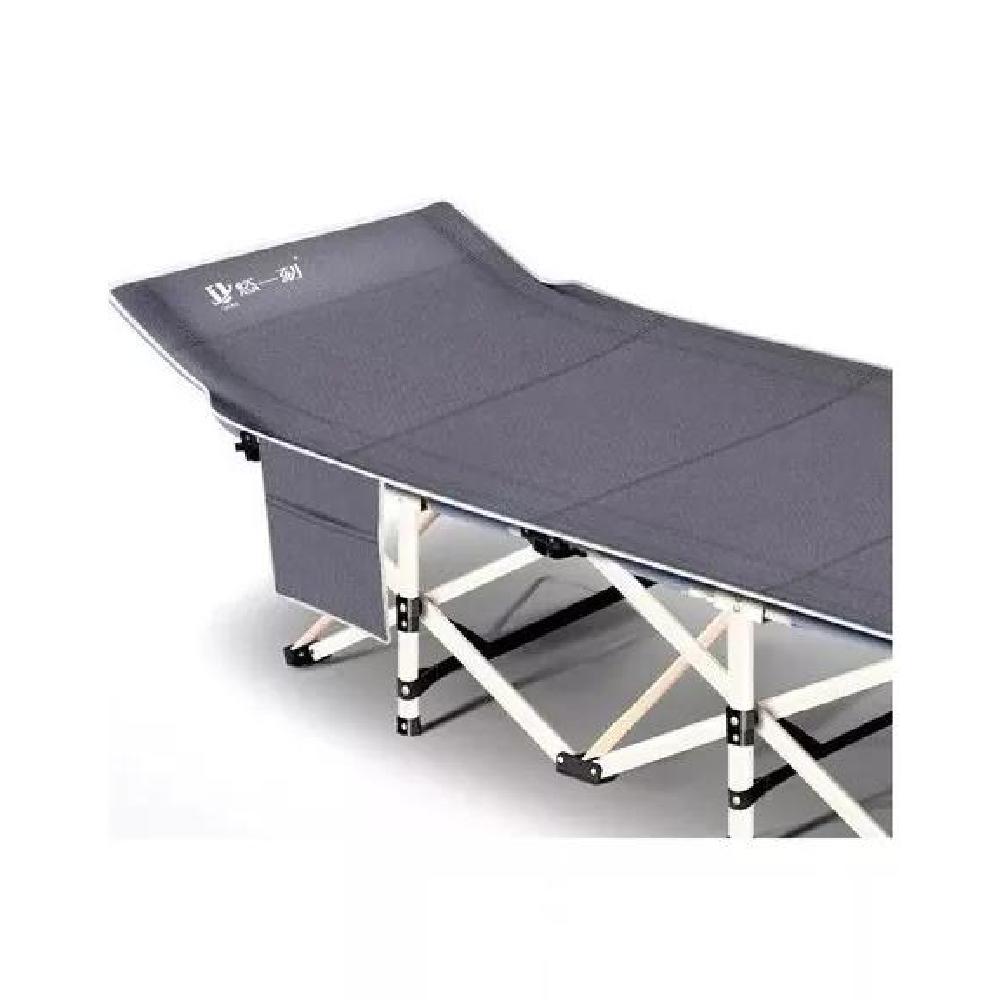 CATRE CAMA CAMPAÑA CAMPING PLEGABLE + BOLSA GRIS - 5