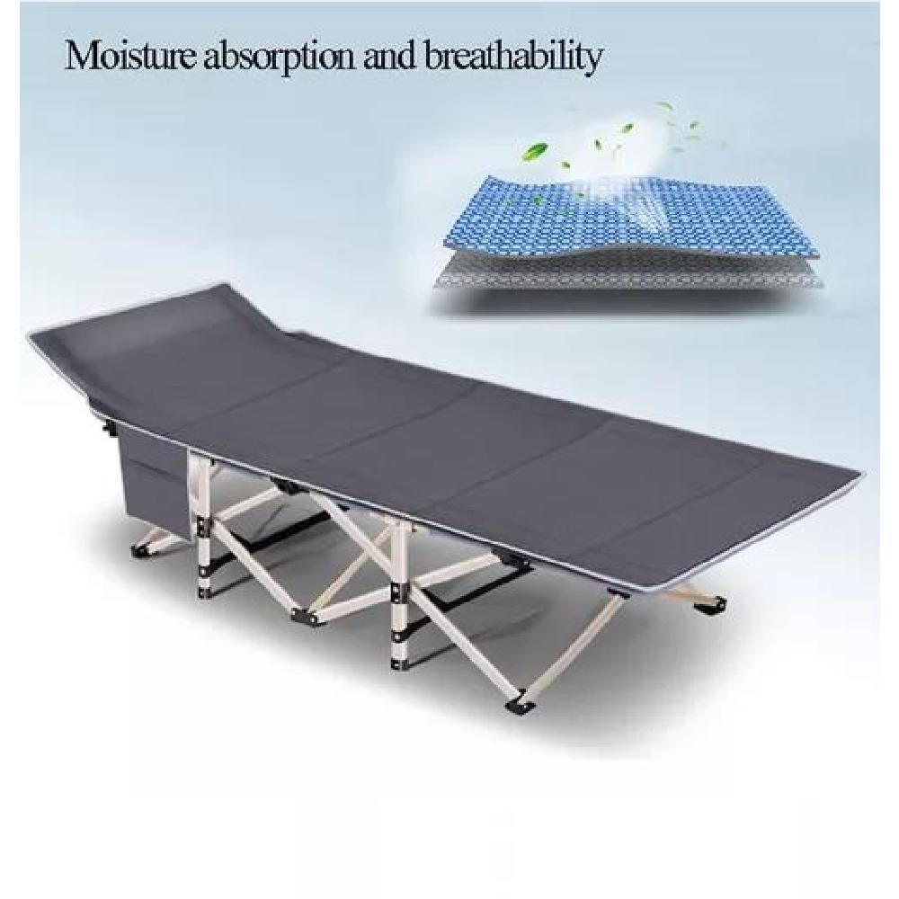 CATRE CAMA CAMPAÑA CAMPING PLEGABLE + BOLSA GRIS - 6