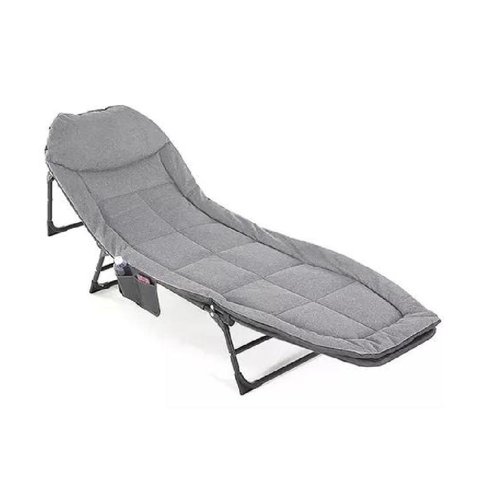 CATRE/CAMA CAMPAÑA OUTDOOR PLEGABLE ACOLCHADO GRIS - 1