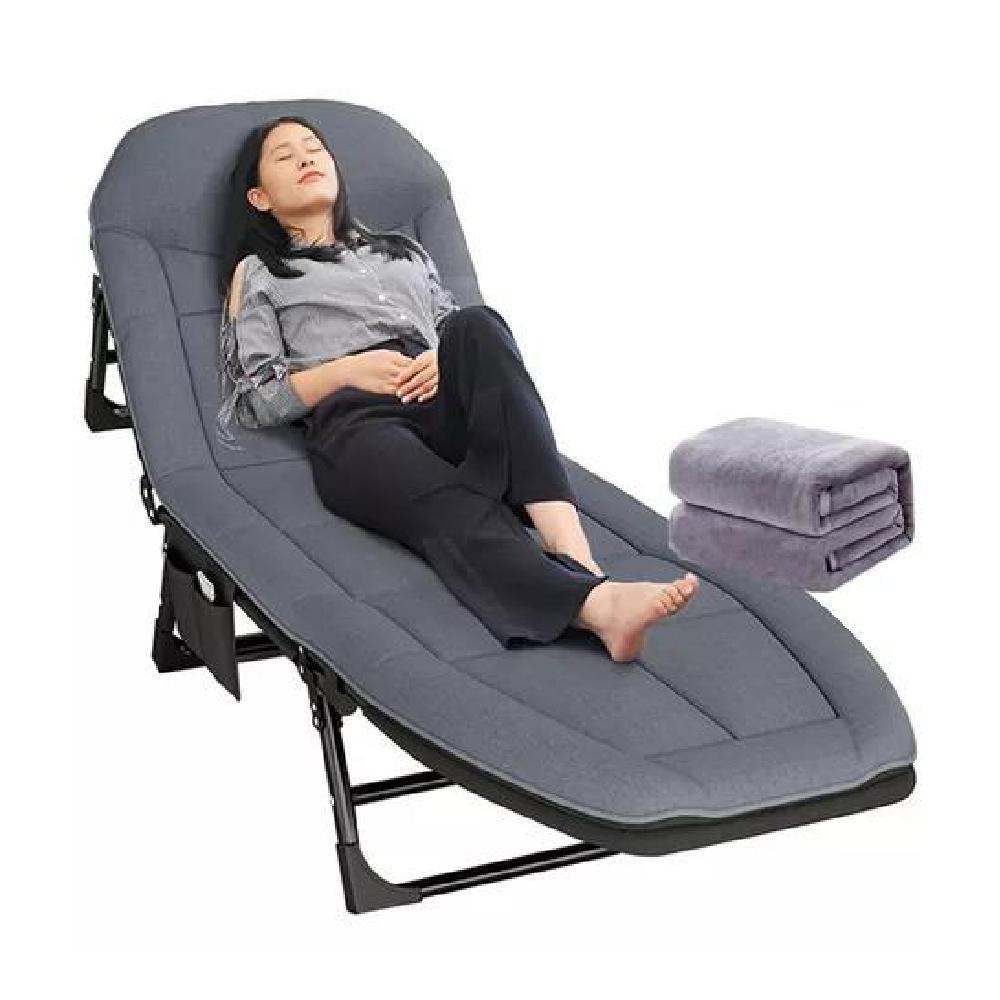 CATRE/CAMA CAMPAÑA OUTDOOR PLEGABLE ACOLCHADO GRIS - 6