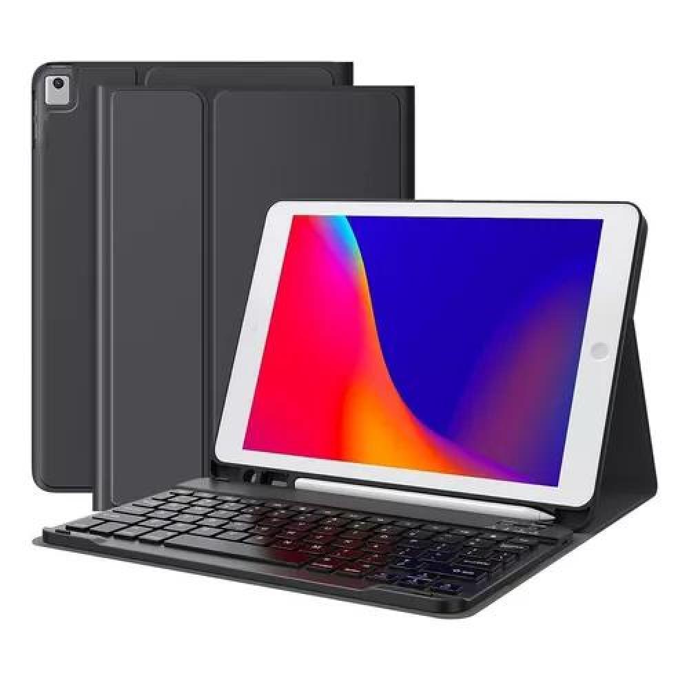 CARCASA FUNDA CON TECLADO PARA IPAD LINKON 10.2 Y 10.9, COLOR NEGRO - 1