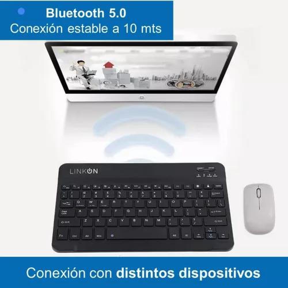 CARCASA FUNDA CON TECLADO PARA IPAD LINKON 10.2 Y 10.9, COLOR NEGRO - 7