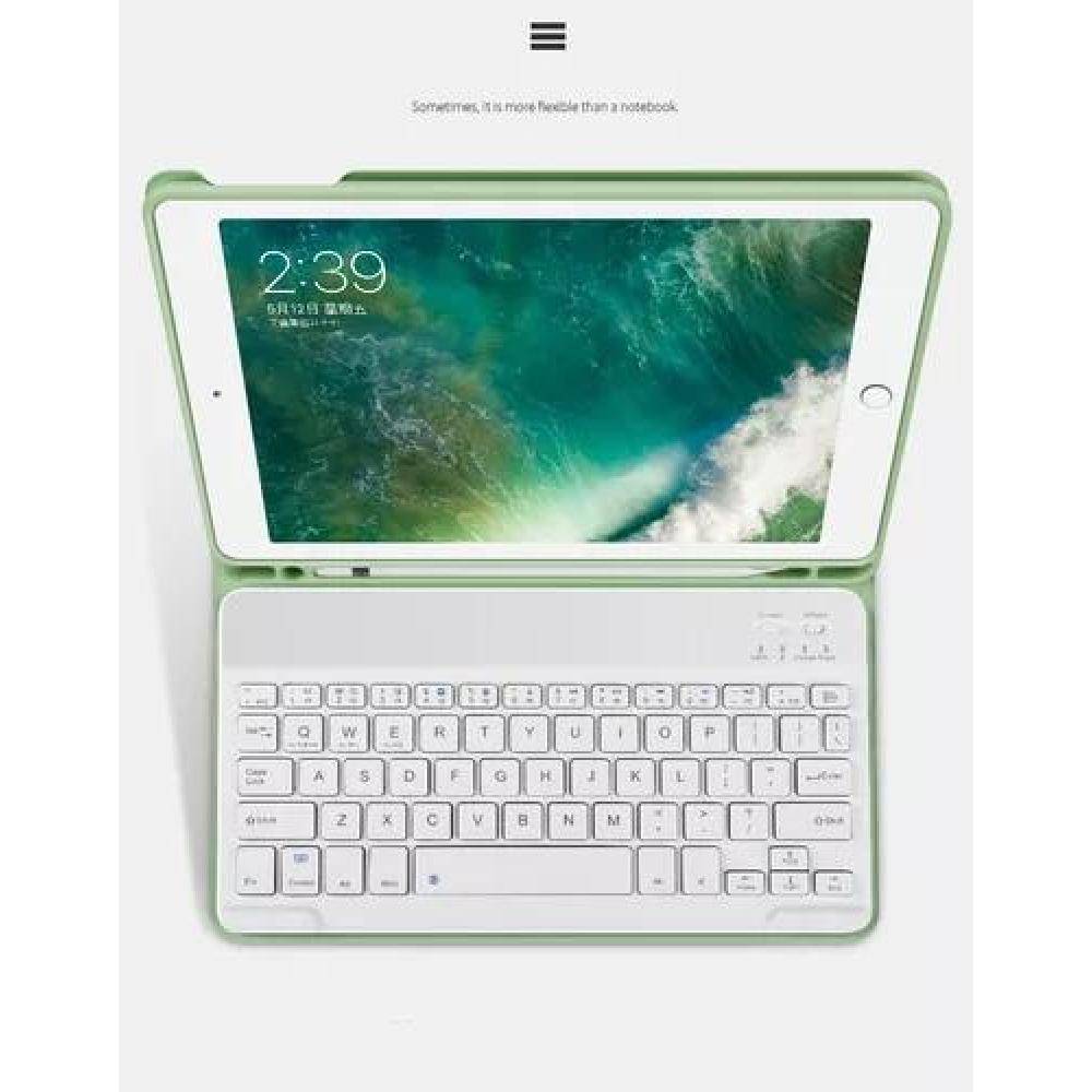 CARCASA CON TECLADO PARA IPAD AIR (10.9') 4/5 GEN, RANURA PARA LÁPIZ, COLOR ROSADO - 5
