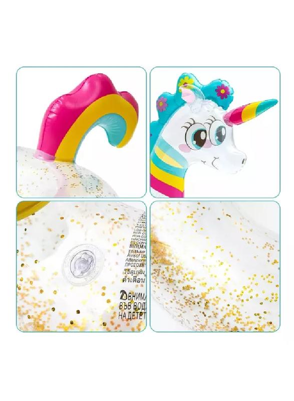 FLOTADOR UNICORNIO BEBÉ INFLABLE 60 CM MULTICOLOR - 4