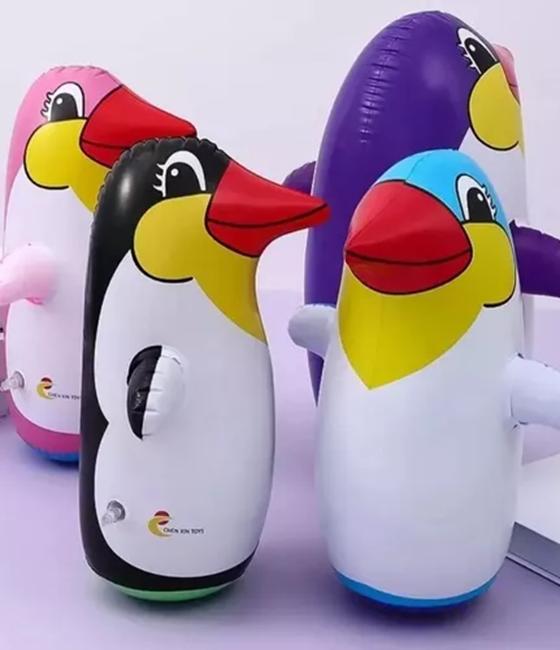 PINGÜINO JUGUETE PORFIADO INFLABLE VERANO MULTICOLOR - 3