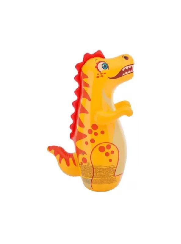 INFLABLE MONO PORFIADO DINOSAURIO AMARILLO - 1