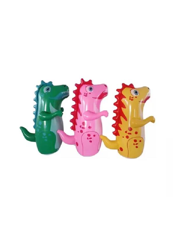 INFLABLE MONO PORFIADO DINOSAURIO AMARILLO - 3