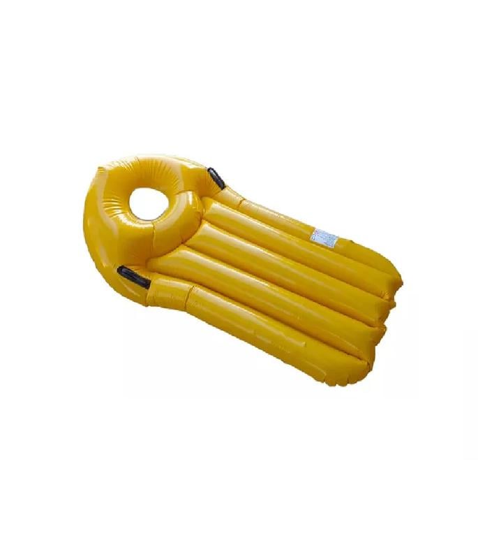 FLOTADOR INFLABLE TABLA CAMA PISCINA PLAYA VERANO AMARILLO - 1