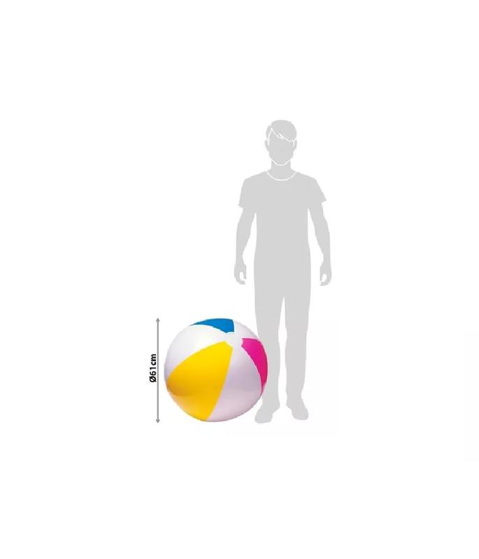 PELOTA PLAYA INFLABLE 61 CM MULTICOLOR - 3