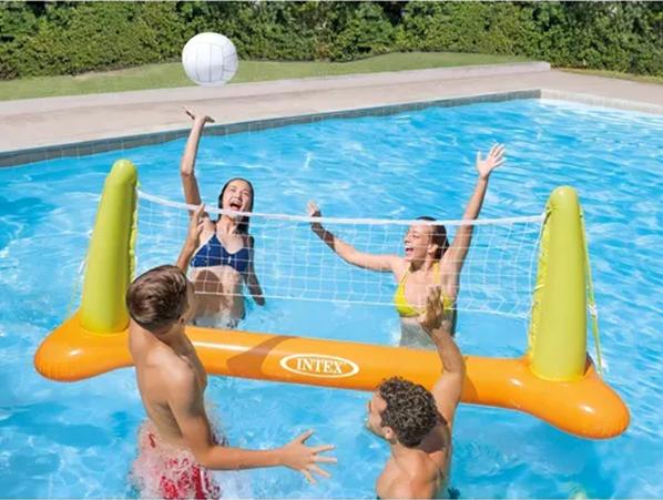 JUEGO INFLABLE VOLEIBOL PISCINAS AMARILLO - 4