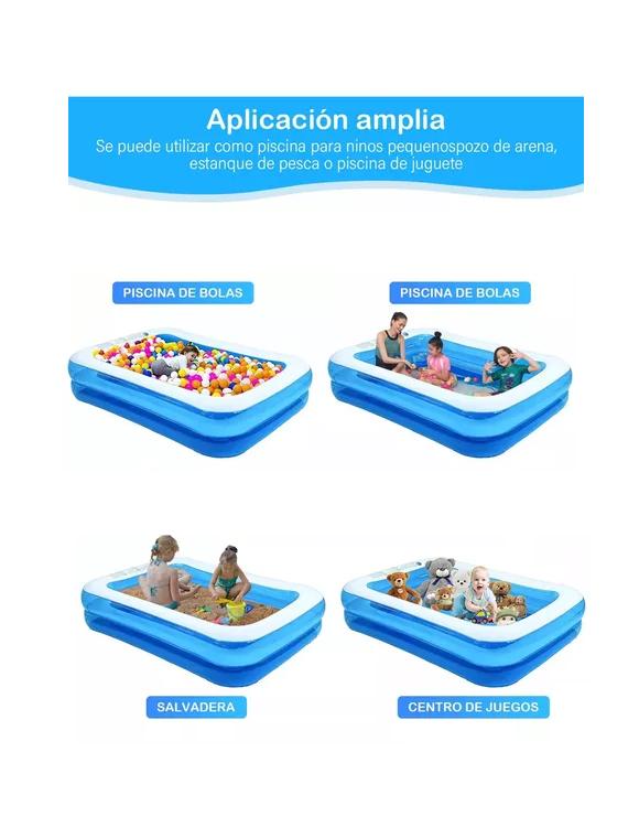 PISCINA INFLABLE RECTANGULAR MULTIFUNCIONAL 120X90X40 CM - 3