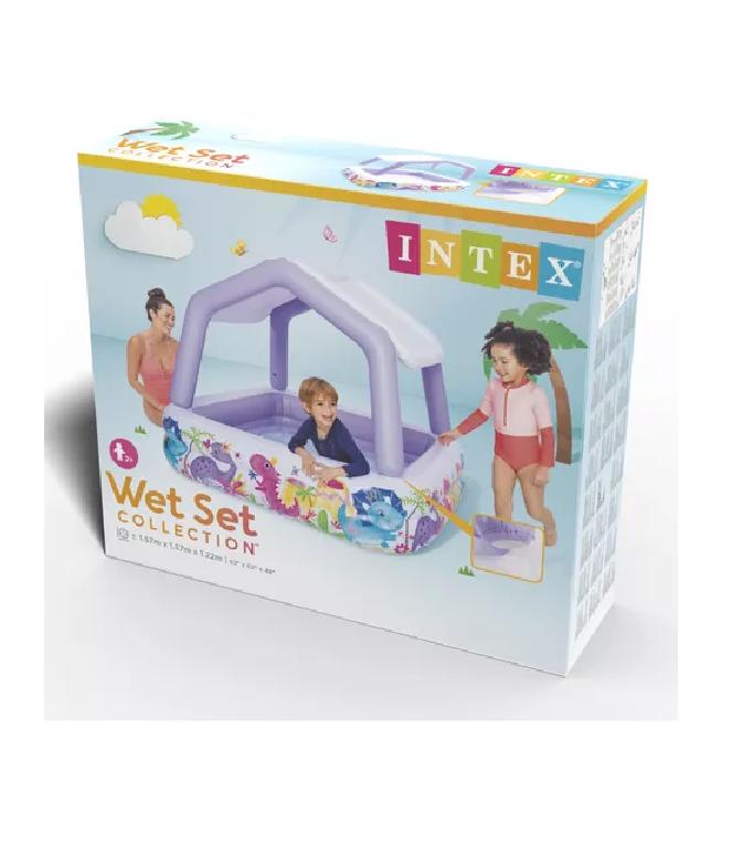 PISCINA INTEX INFANTIL INFLABLE CON TECHO REMOVIBLE PÚRPURA - 3