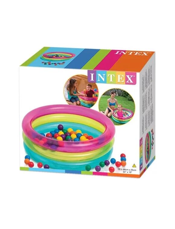 PISCINA INFLABLE AROS PARA NIÑOS CON 50 PELOTAS - 4