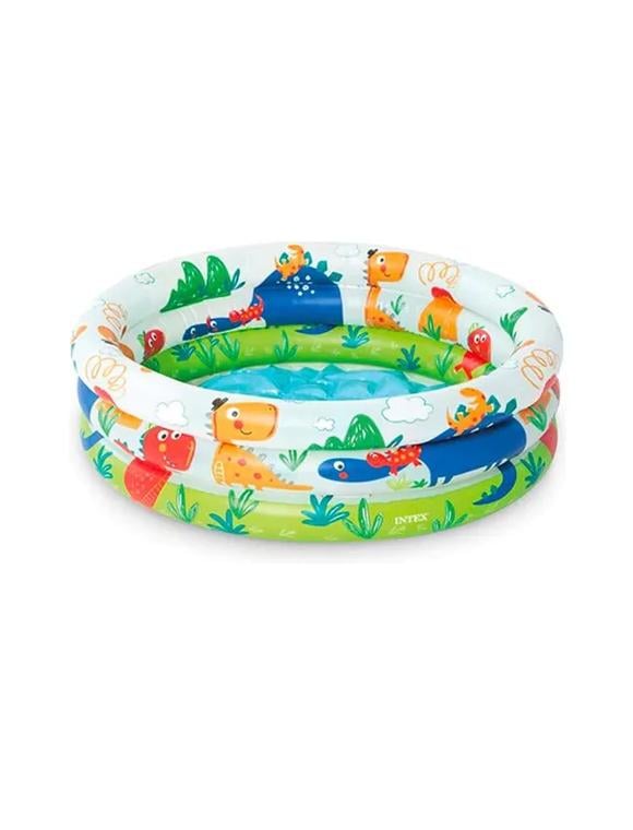 PISCINA INFLABLE REDONDA DINOSAURIO MULTICOLOR - 1