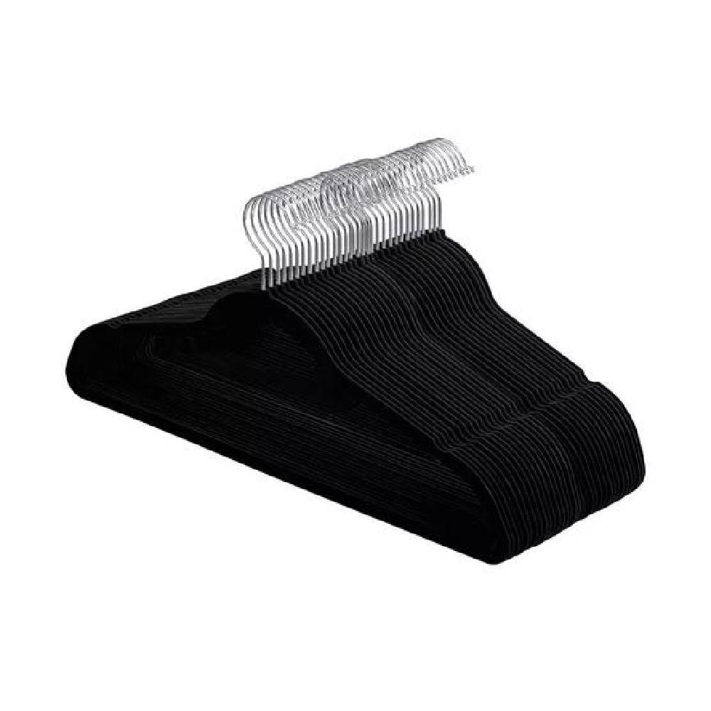 PACK 20 PERCHAS TERCIOPELO ANTIDESLIZANTES NEGRO - 3