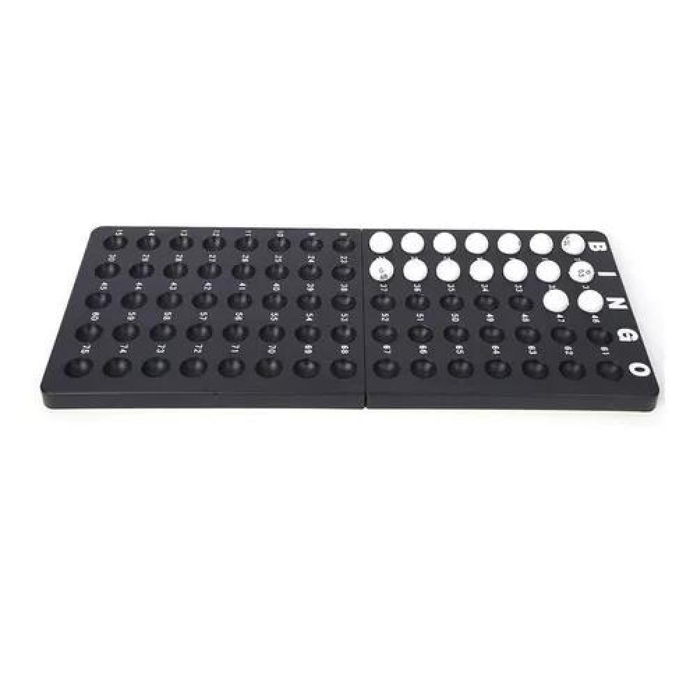 SET BINGO COMPLETO INCLUYE TÓMBOLA FICHAS Y PELOTAS NEGRO JUEGO MESA - 2